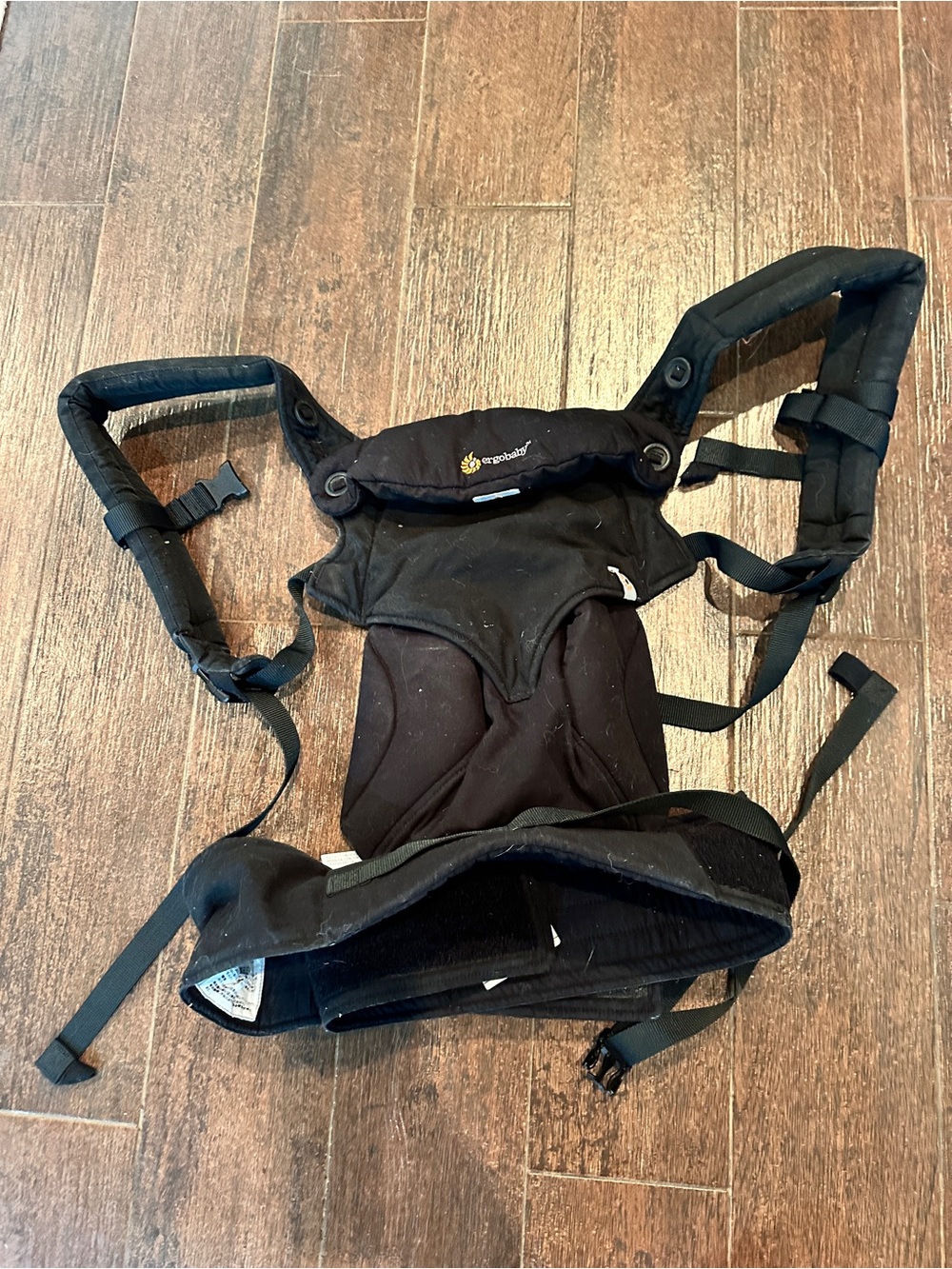 Ergobaby Black Carrier with Orange Logo Patch